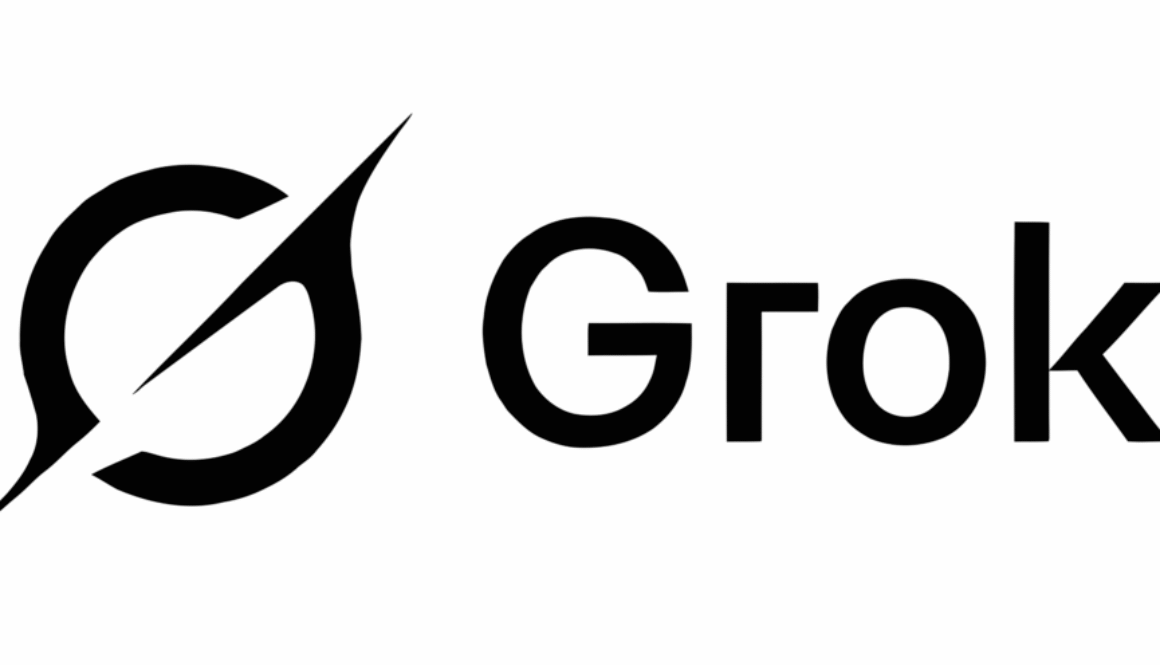 Smartphone displaying the Grok artificial intelligence logo on screen