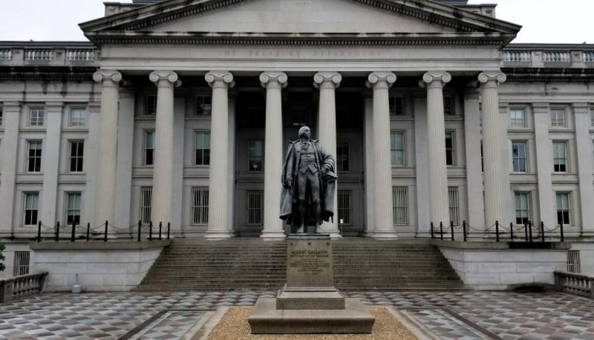U.S. Treasury Department headquarters building in Washington, D.C.