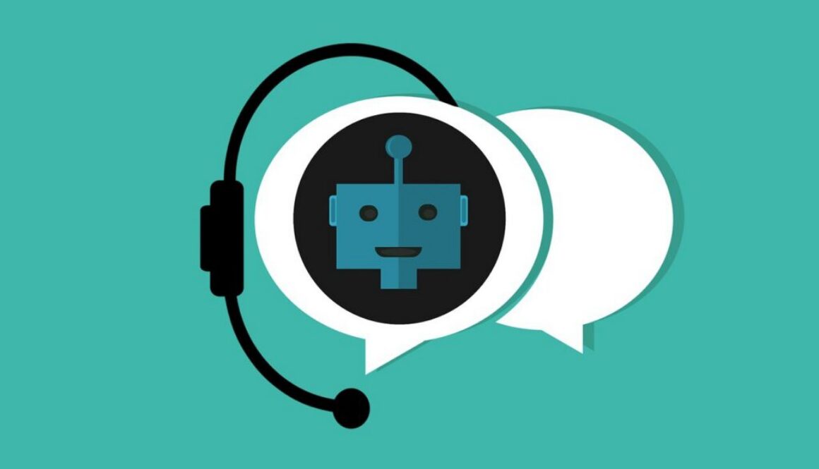 AI chatbot icon with speech bubbles representing interactions between minors and AI systems