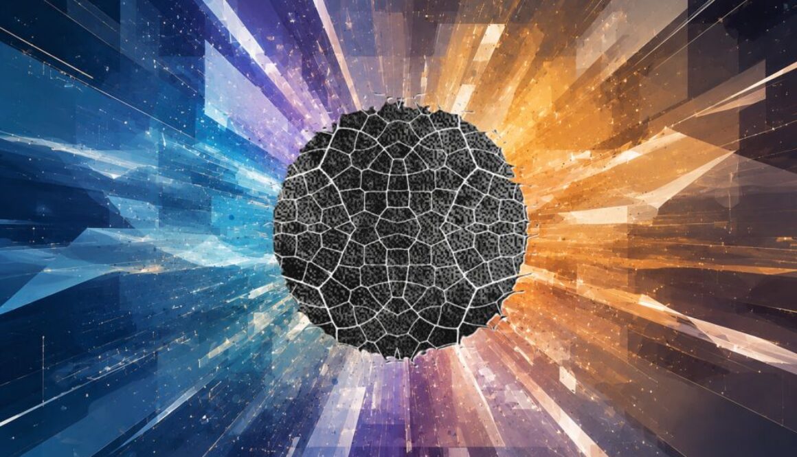 Abstract visualization of a dark cracked sphere with explosive blue and gold rays representing Anthropic's Project Glasswing expansion to critical infrastructure sectors.