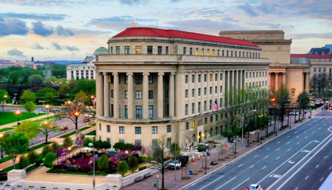 The FTC headquarters in Washington, D.C., the agency seeking comment on a proposed AI accuracy policy.