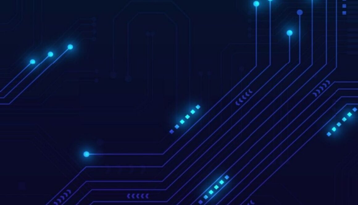 Dark blue circuit board with glowing nodes depicting AI-driven cyber crisis, RAND Europe tabletop exercise report