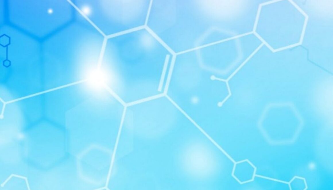 Abstract light blue network of hexagons and glowing nodes illustrating the UN panel's first report on AI capabilities.