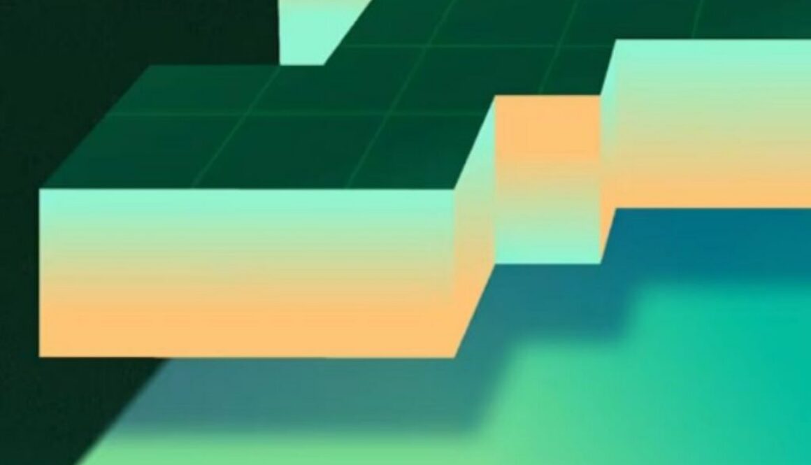 Green and yellow geometric artwork from 1Password’s report cover on AI-generated security patches.