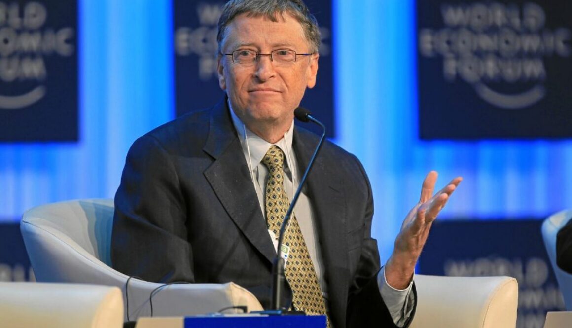 Bill Gates speaks at the 2013 World Economic Forum, accompanying his warning about AI upheaval.