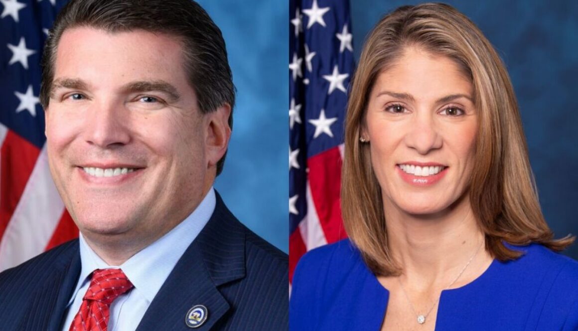 Side-by-side portraits of Reps. Jay Obernolte and Lori Trahan, sponsors of the FRONTIER Act.