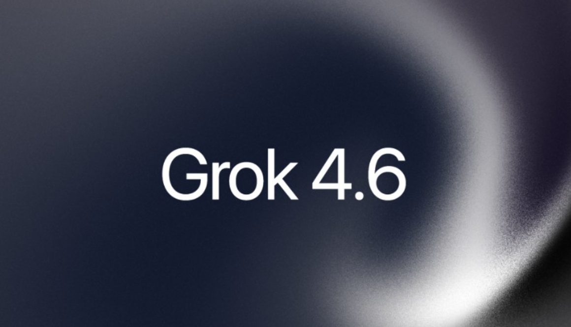 Abstract Grok 4.6 launch graphic accompanying coverage of the model’s performance, pricing, and safety testing.