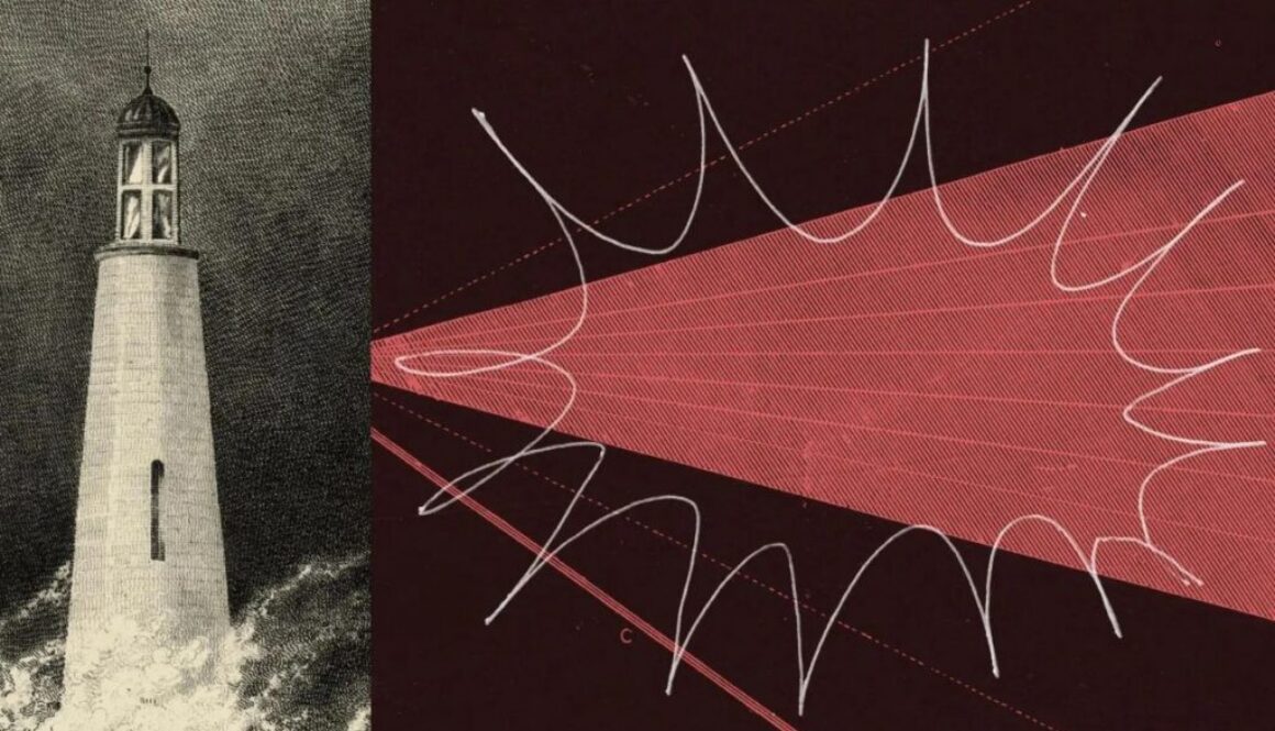 An engraved lighthouse beside a red signal beam, on Anthropic's disclosure of a fourth Claude cybersecurity incident