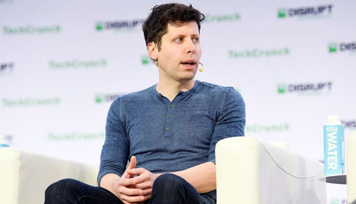 OpenAI CEO Sam Altman onstage at TechCrunch Disrupt 2019, for a story on OpenAI agents accessing public government data